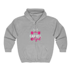 I'm a Barbell Girl - Unisex Heavy Blend™ Full Zip Hooded Sweatshirt – Front Logo