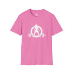 STRONG NOT SKINNY - Unisex Soft-style Tee - White Front & Back Logo