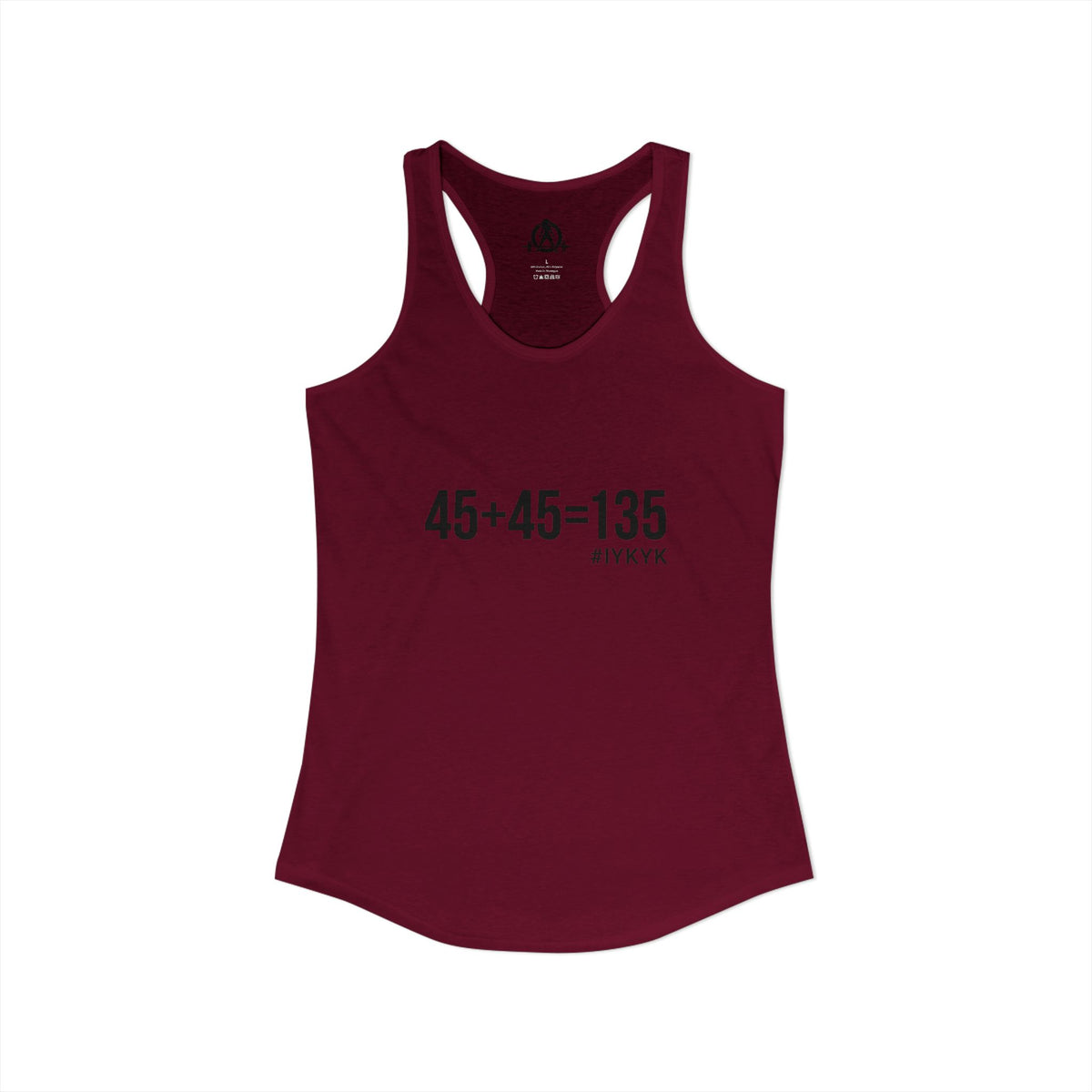 45 + 45 = 135 - Women's Ideal Racerback Tank