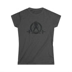 Women's Softstyle Tee - WWLW Distressed Logo - Black - Logo Front Plain Back