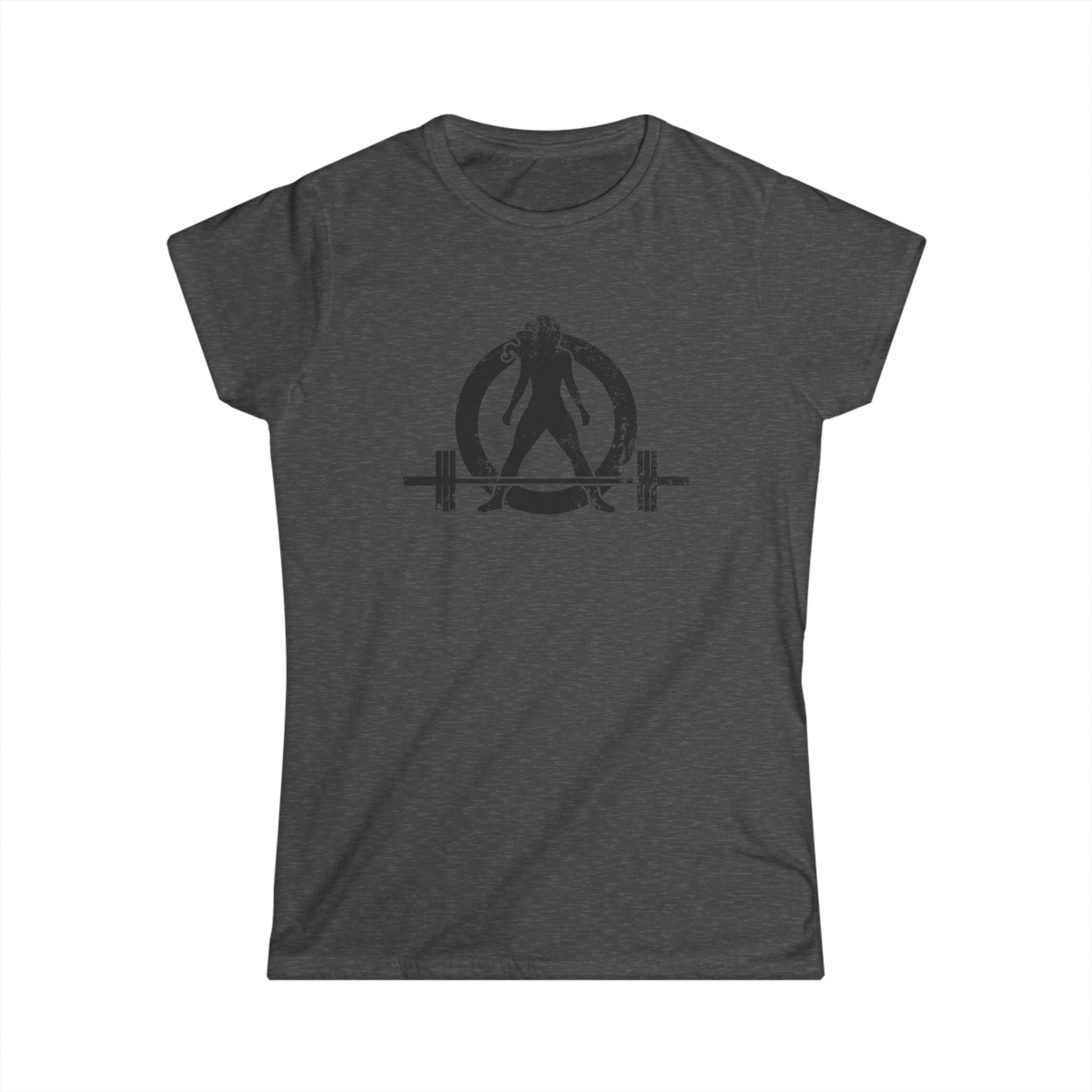 Women's Softstyle Tee - WWLW Distressed Logo - Black - Logo Front Plain Back