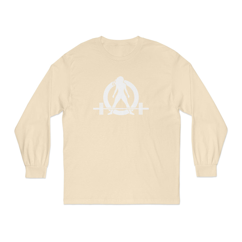 Goal Weight Strong AF - Unisex Classic Long Sleeve T-Shirt - White Print on Front & Back