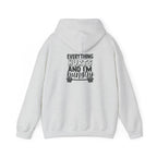 Everything Hurts & I'm Hungry  - Unisex Heavy Blend Hooded Sweatshirt  - Black Print Front and Back