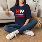 Heavy Weights Barbell Club  - Unisex Softstyle T-Shirt - Black Logo - Plain Back