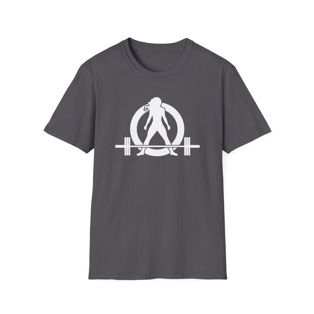 I Workout To Burn Off The Crazy - Unisex Softstyle T-Shirt - White Logo Front & Back