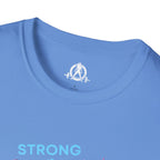 Strong Is Beautiful - Comic - Unisex Softstyle T-Shirt - White Print on Front Plain Back