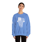 USA Barbell - Unisex Heavy Blend™ Crewneck Sweatshirt - White Logo