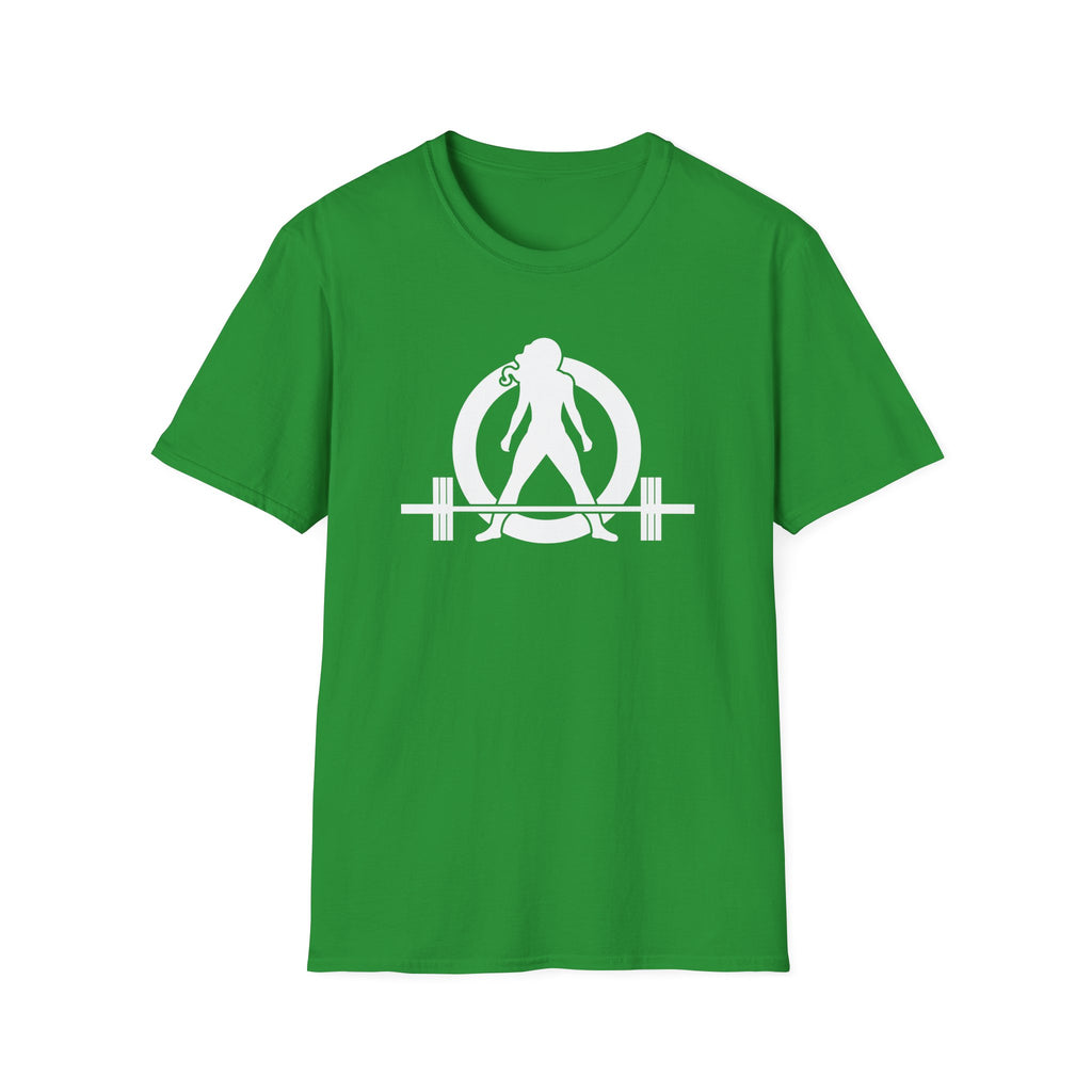 I Workout To Burn Off The Crazy - Unisex Softstyle T-Shirt - White Logo Front & Back