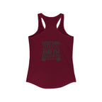Everything Hurts & I'm Hungry - Women's Ideal Racerback Tank - Black Print Front & Back