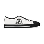 Women's Low Top Sneakers - Distressed Black Logo