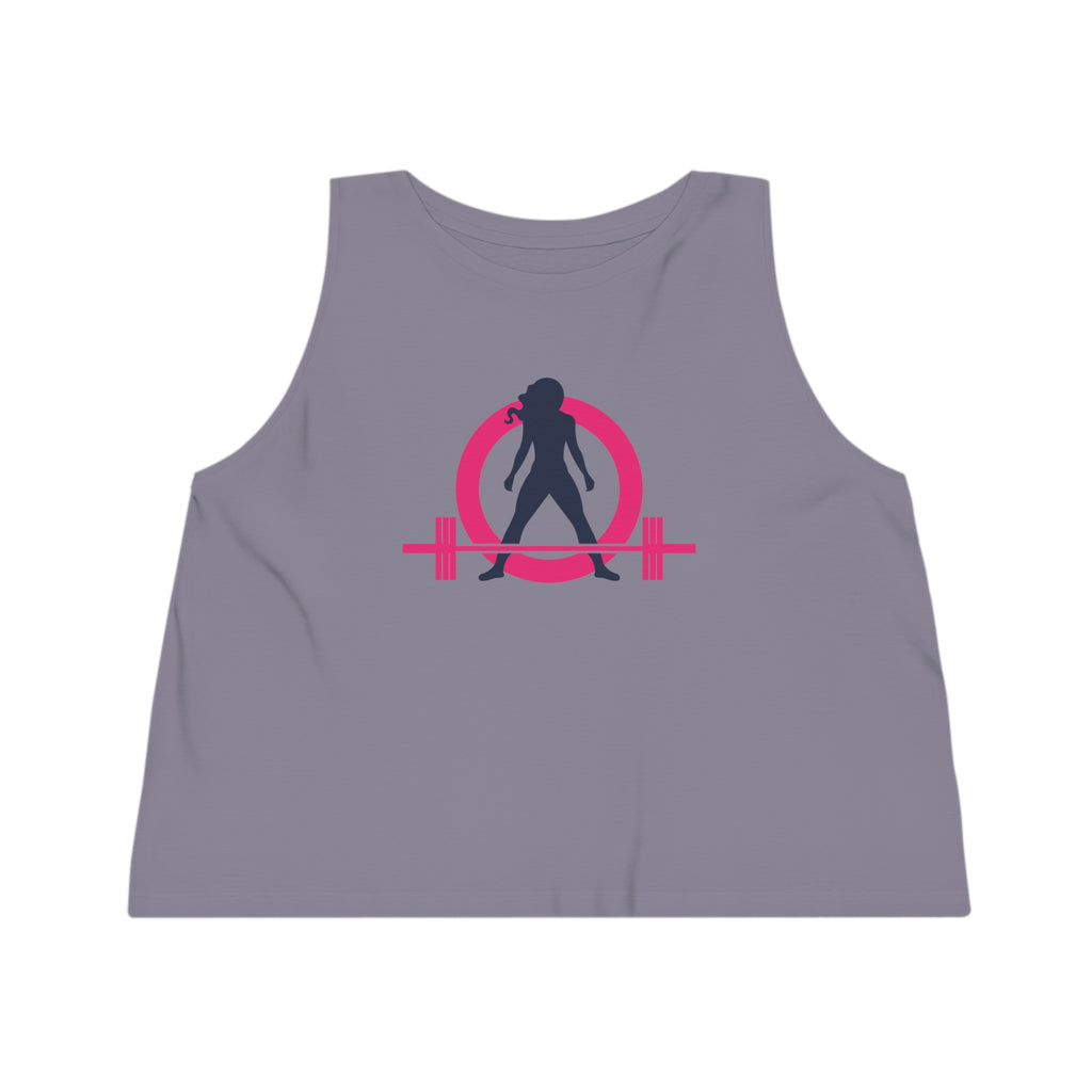 Women's Dancer Cropped Tank Top - Classic Color Logo Front