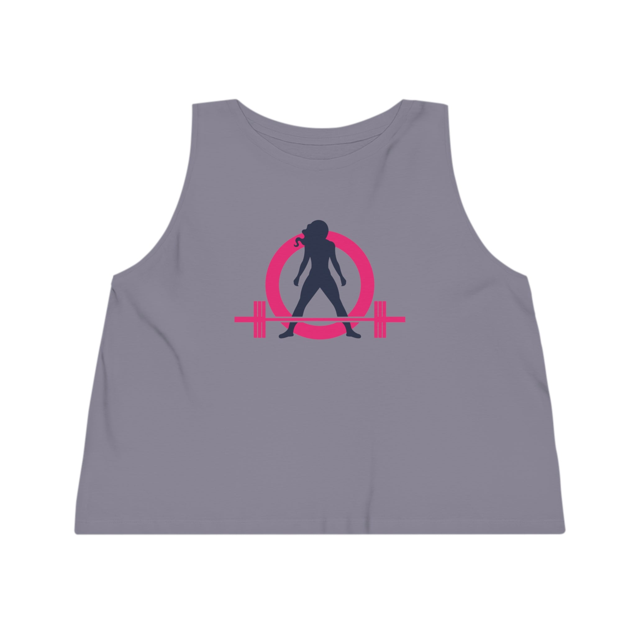 Women's Dancer Cropped Tank Top - Classic Color Logo Front