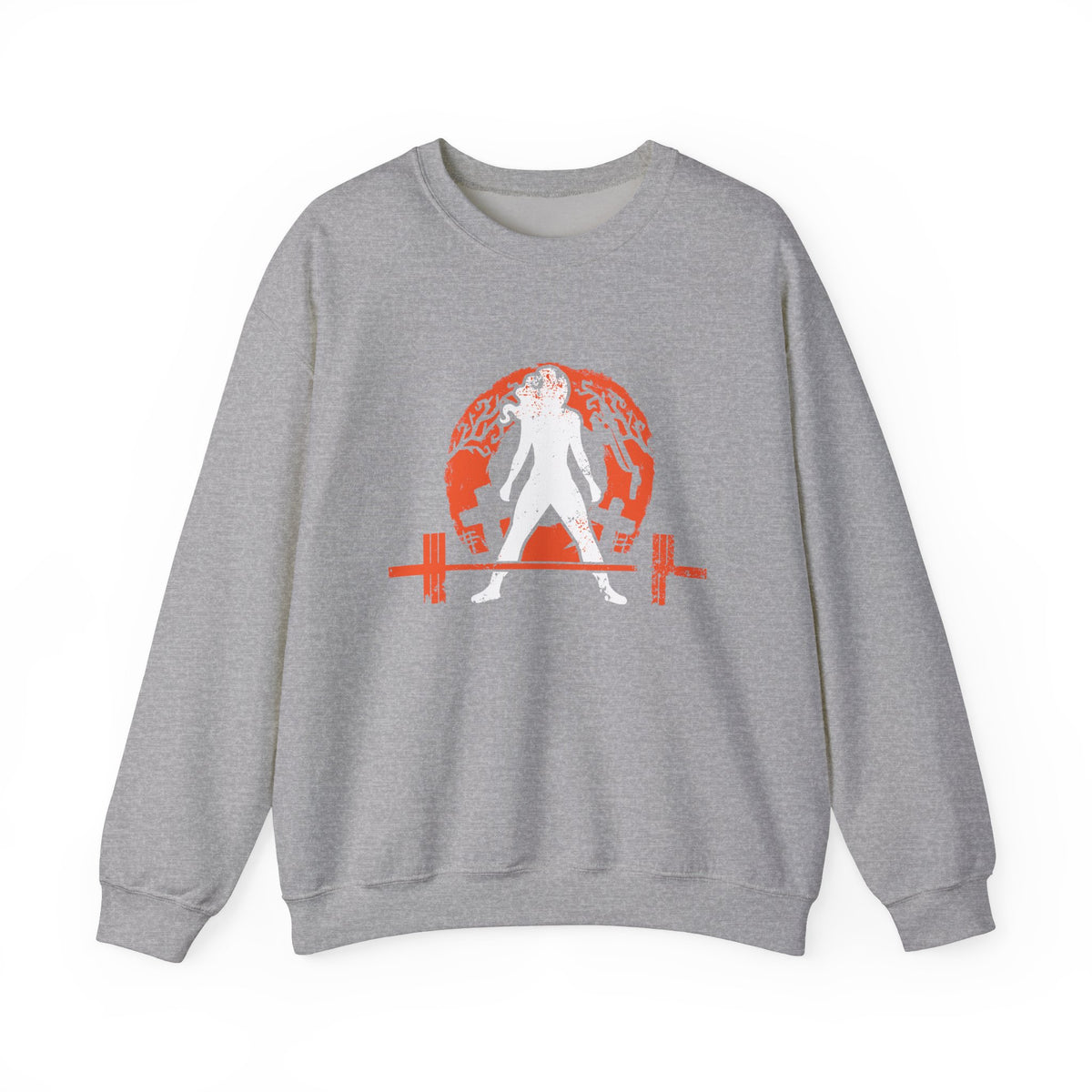 Halloween Graveyard - Unisex Heavy Blend™ Crewneck Sweatshirt - White Logo on Front