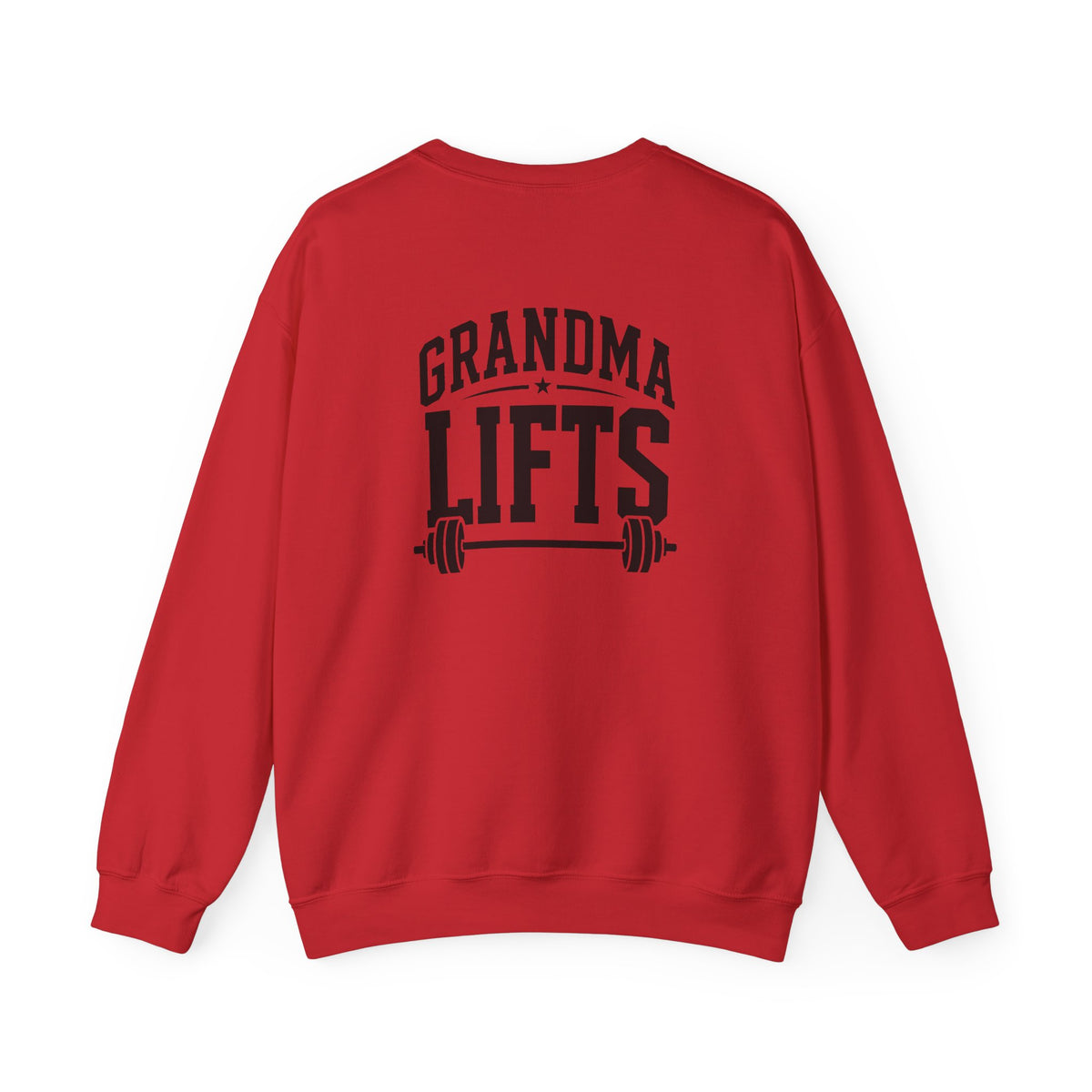 Grandma Lifts - Crewneck Sweatshirt — Front & Back Black Logo