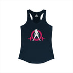 Women's Ideal Racerback Tank - Distressed  Color Distressed Logo Front & Plain Back