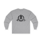 Lift Heavy Run Fast - Ultra Cotton Long Sleeve Tee - Black Logo Front & Back