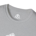 WWLW White Distressed Unisex Softstyle T-Shirt - White Distressed Logo - Plain Back