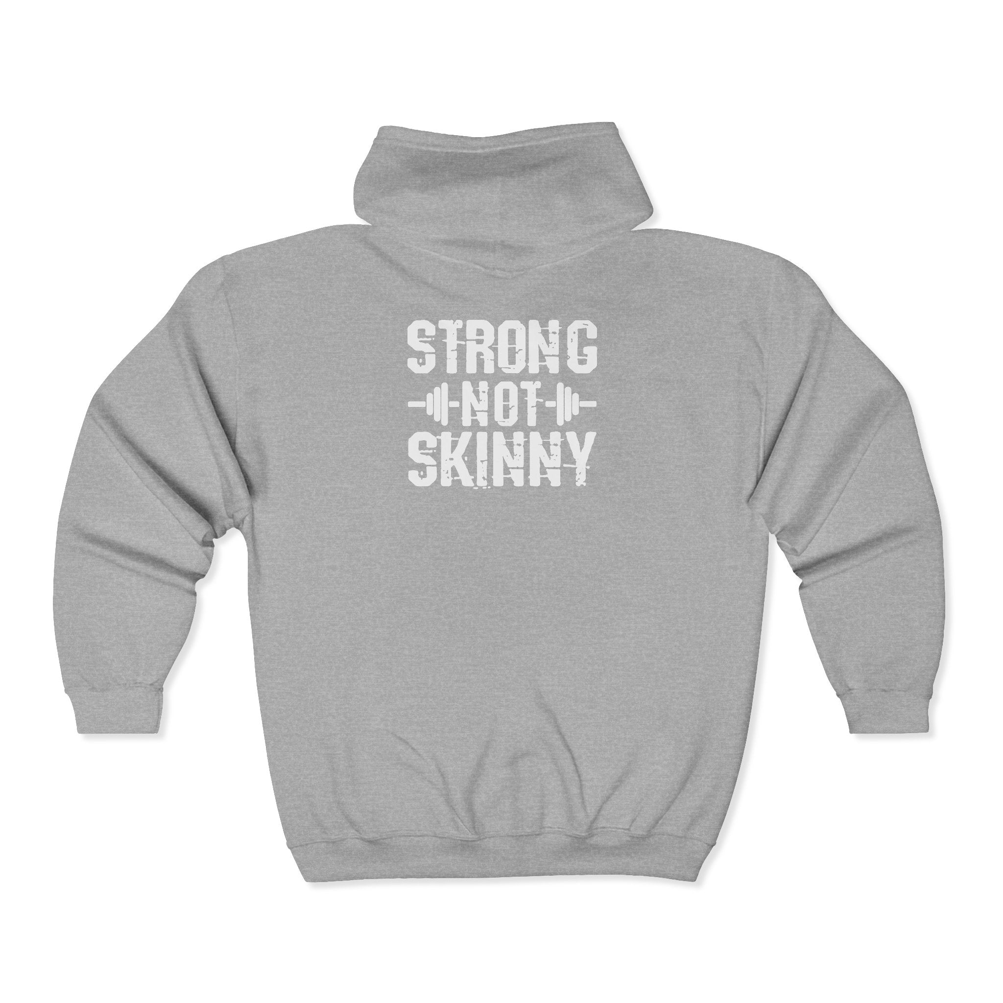 Strong Not Skinny - Unisex Heavy Blend™ Full Zip Hooded Sweatshirt – Front & Back Logo