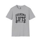 Grandma Lifts -  Unisex Softstyle T-Shirt — Front Black Logo