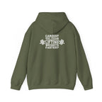 Cardio = Lift Weights Faster - Unisex Heavy Blend Hooded Sweatshirt - White Print on Front & Back