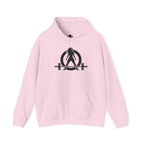 Lift Heavy Run Fast - Unisex Heavy Blend Hooded Sweatshirt  - Front & Back Black Logo