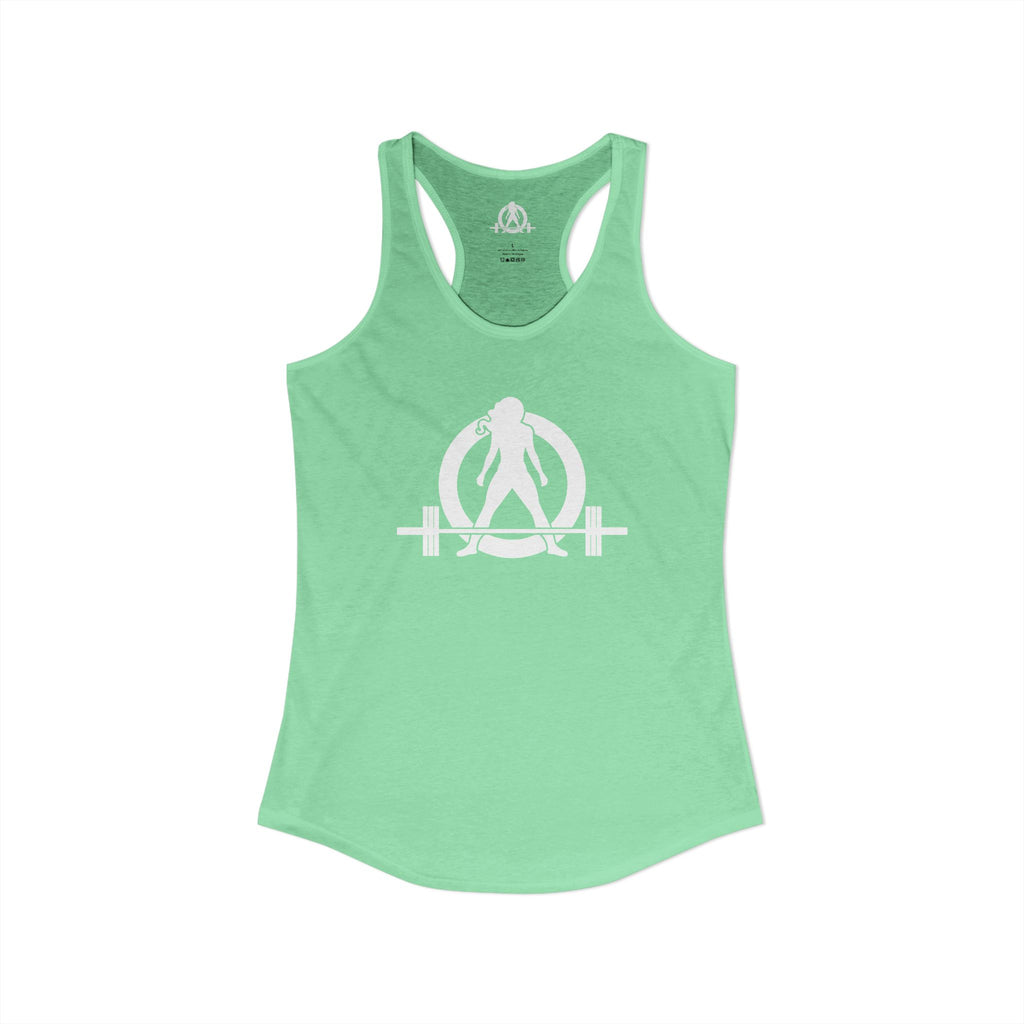 Everything Hurts & I'm Hungry - Women's Ideal Racerback Tank - White Print Front & Back