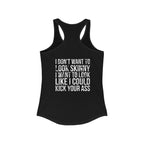 Kick Your Ass – Women’s Racerback Tank | Classic White Logo