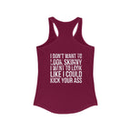 Kick Your Ass – Women’s Racerback Tank | Classic White Logo