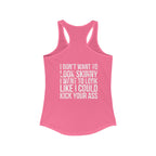 Kick Your Ass – Women’s Racerback Tank | Classic White Logo