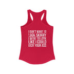 Kick Your Ass – Women’s Racerback Tank | Classic White Logo