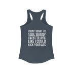 Kick Your Ass – Women’s Racerback Tank | Classic White Logo