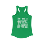 Kick Your Ass – Women’s Racerback Tank | Classic White Logo