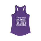 Kick Your Ass – Women’s Racerback Tank | Classic White Logo