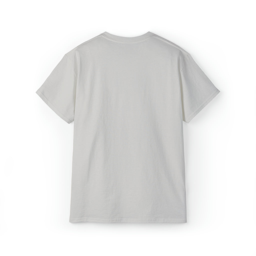Lift Like A Girl - Unisex Ultra Cotton Tee - Front White Logo - Plain Back