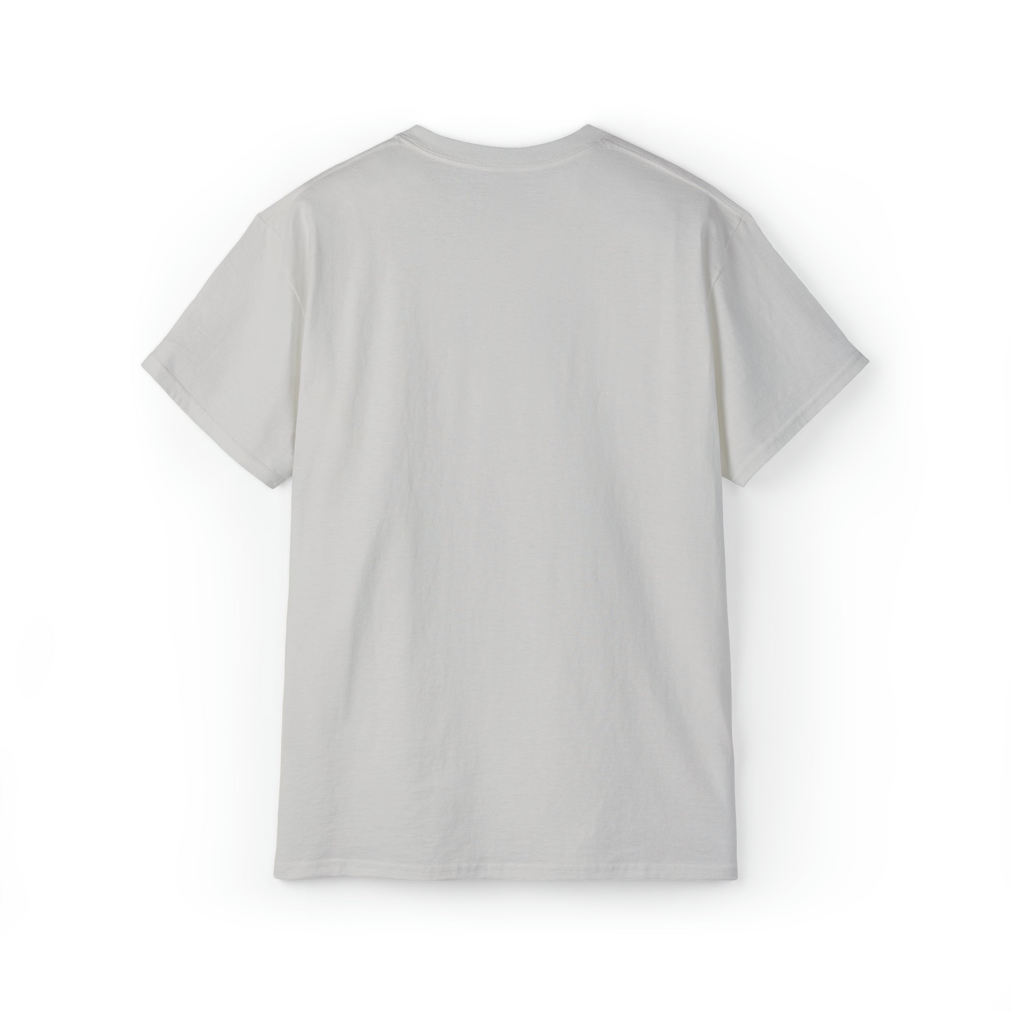 Lift Like A Girl - Unisex Ultra Cotton Tee - Front White Logo - Plain Back