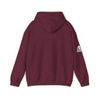 Goal Weight Strong AF - Unisex Heavy Blend Hooded Sweatshirt  - White Logo Front & Right Arm
