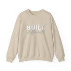 Built Different Crewneck Sweatshirt — Front & Back White Logo