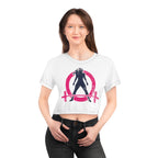 WWLW Distressed Color Logo Crop Tee AOP - White