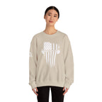 USA Barbell - Unisex Heavy Blend™ Crewneck Sweatshirt - White Logo