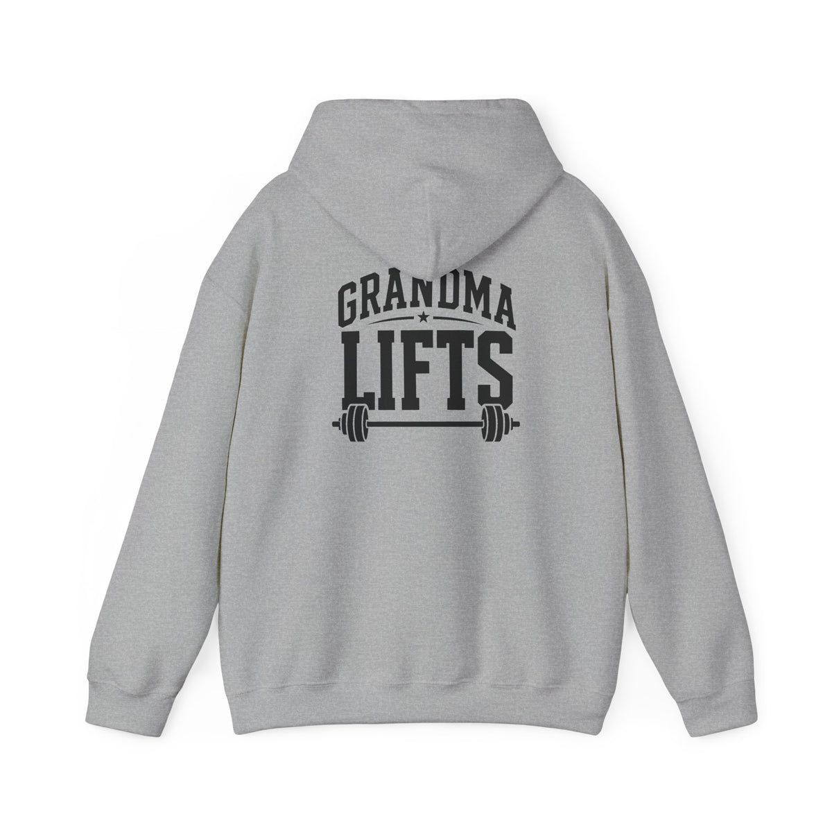 Grandma Lifts - Unisex Heavy Blend™ Hooded Sweatshirt - Black Logo Front & Back