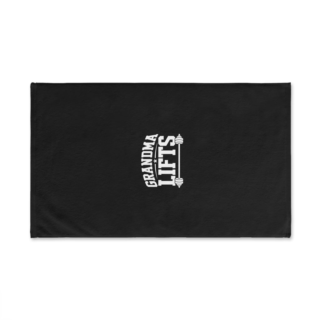 Grandma Lifts Gym & Hand Towel — Black & White Logo