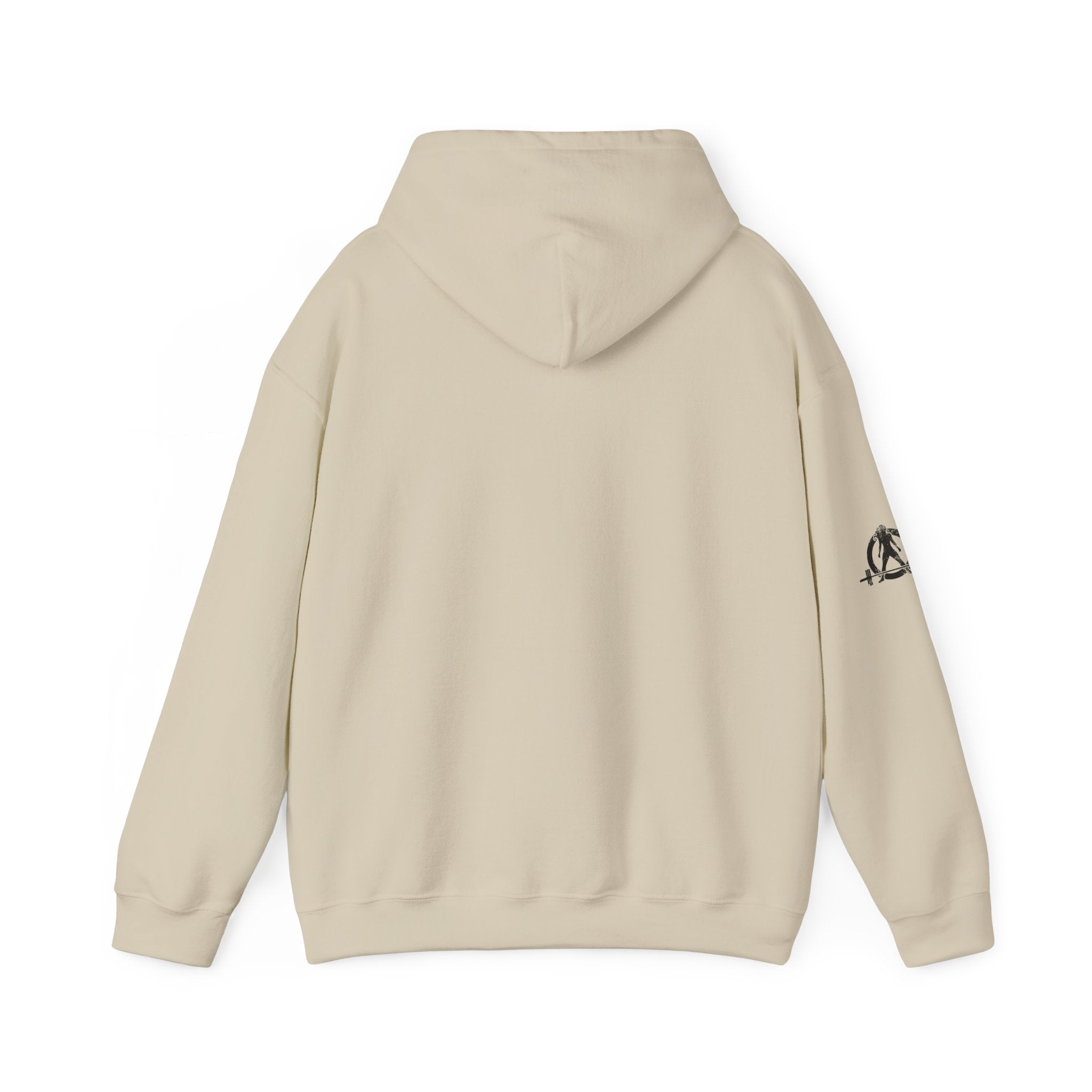45 + 45 = 135 - Unisex Heavy Blend Hooded Sweatshirt  - Front Black & Shoulder Logo