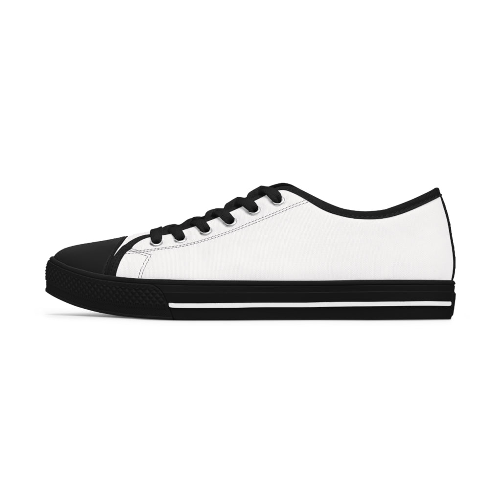 Women's Low Top Sneakers - Classic Color Distressed Logo