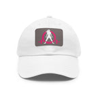 Distressed - Dad Hat with Leather Patch (Rectangle) - Color Font