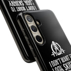 Tough Cases - I Don't Want To Look Skinny I Want To Look Like I Can Kick Your Ass - WWLW Logo