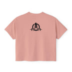 Strong Not Skinny - Women's Boxy Tee - Black Logo Front & Back