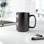 Mom Lifts Heavy – Black Ceramic Mug 15oz