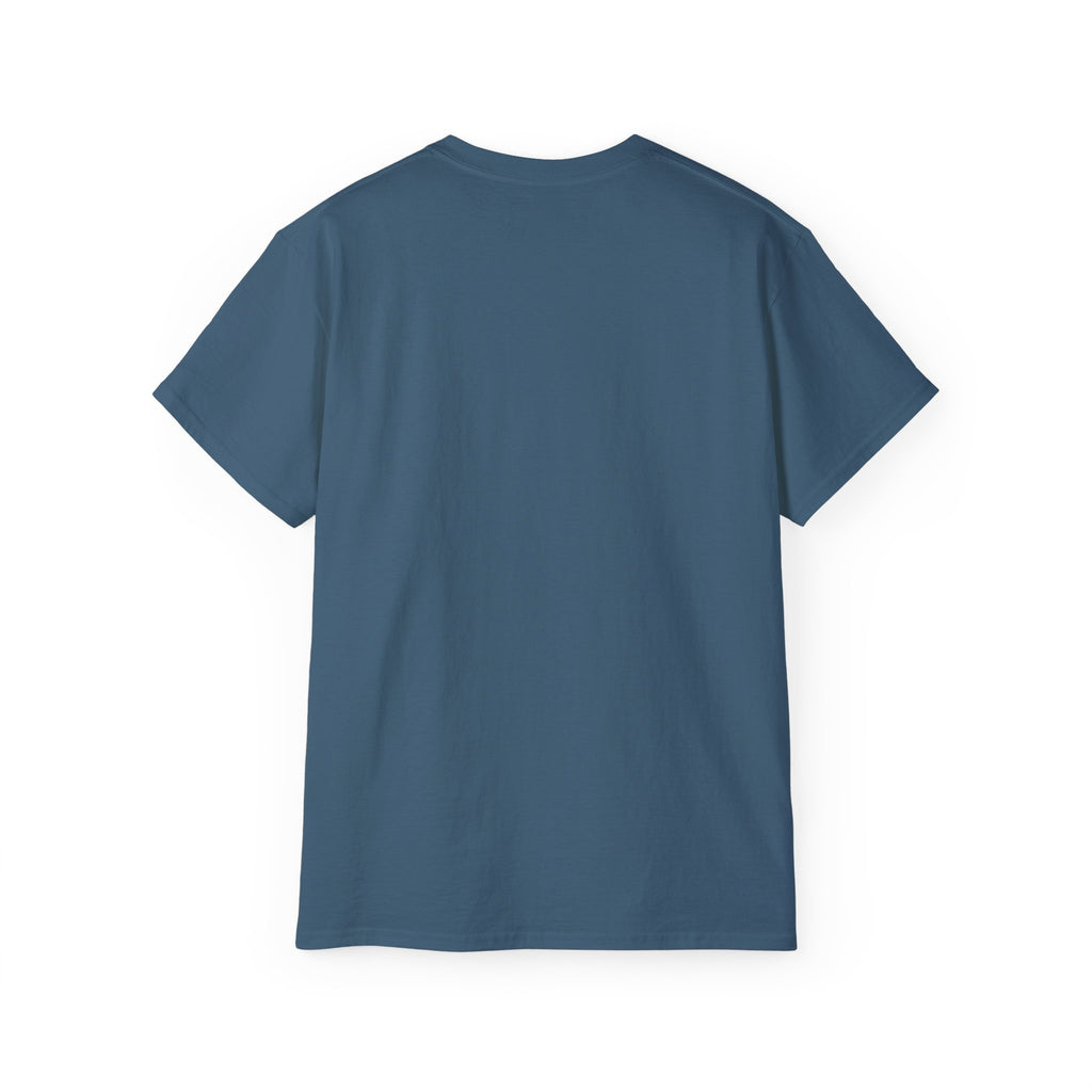 Lift Heavy Shit - Unisex Ultra Cotton Tee - Front White Logo - Plain Back
