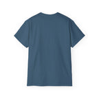 Lift Heavy Shit - Unisex Ultra Cotton Tee - Front White Logo - Plain Back