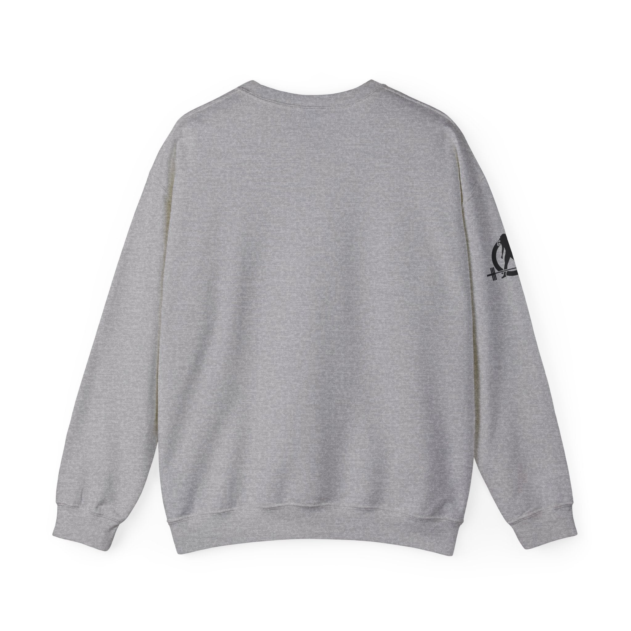 Iron Sharpens Iron - Unisex Heavy Blend™ Crewneck Sweatshirt - Front Black Logo - Plain Back